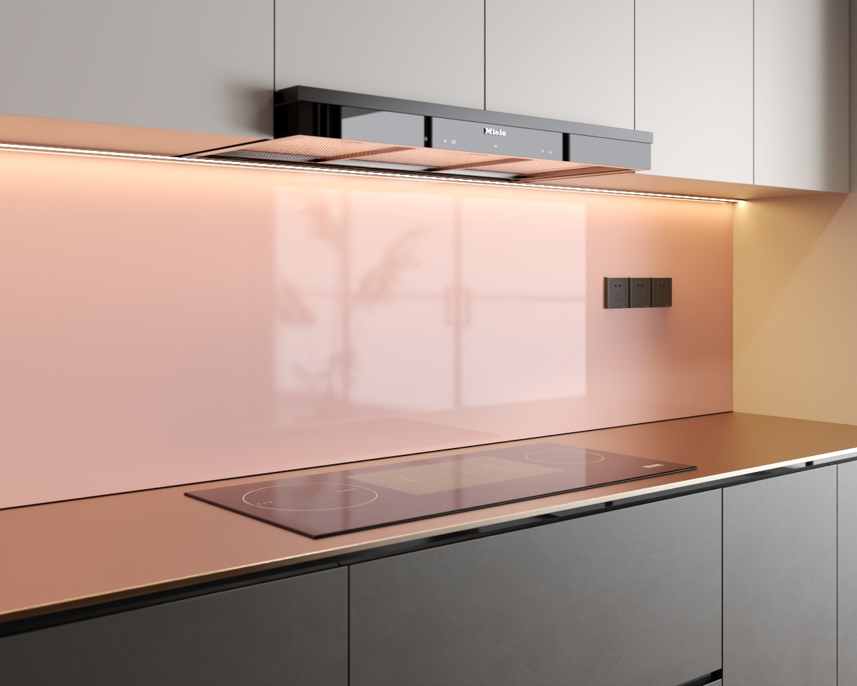 Chọn màu kính bếp theo diện tích và ánh sáng