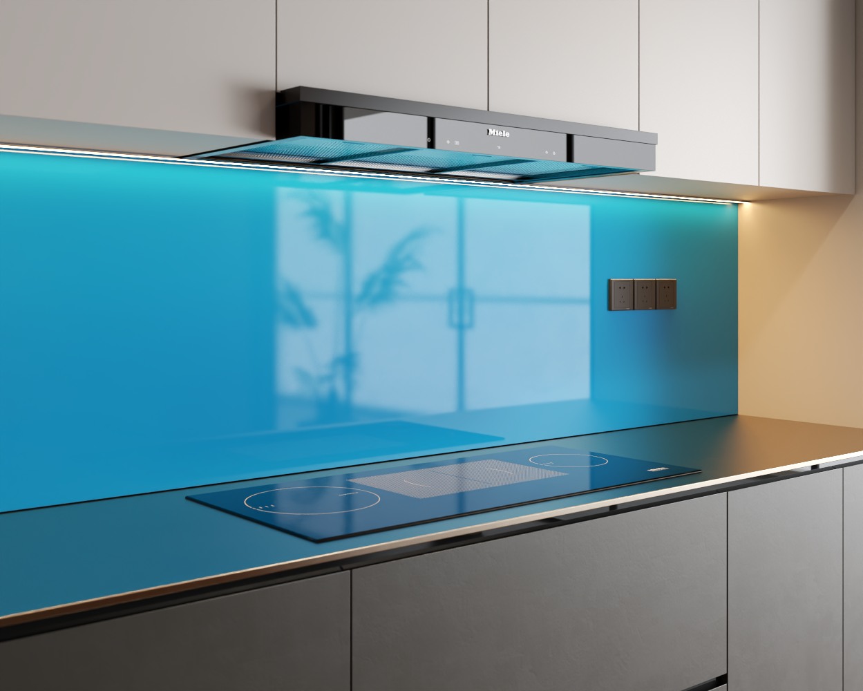 Chọn màu kính bếp theo diện tích và ánh sáng