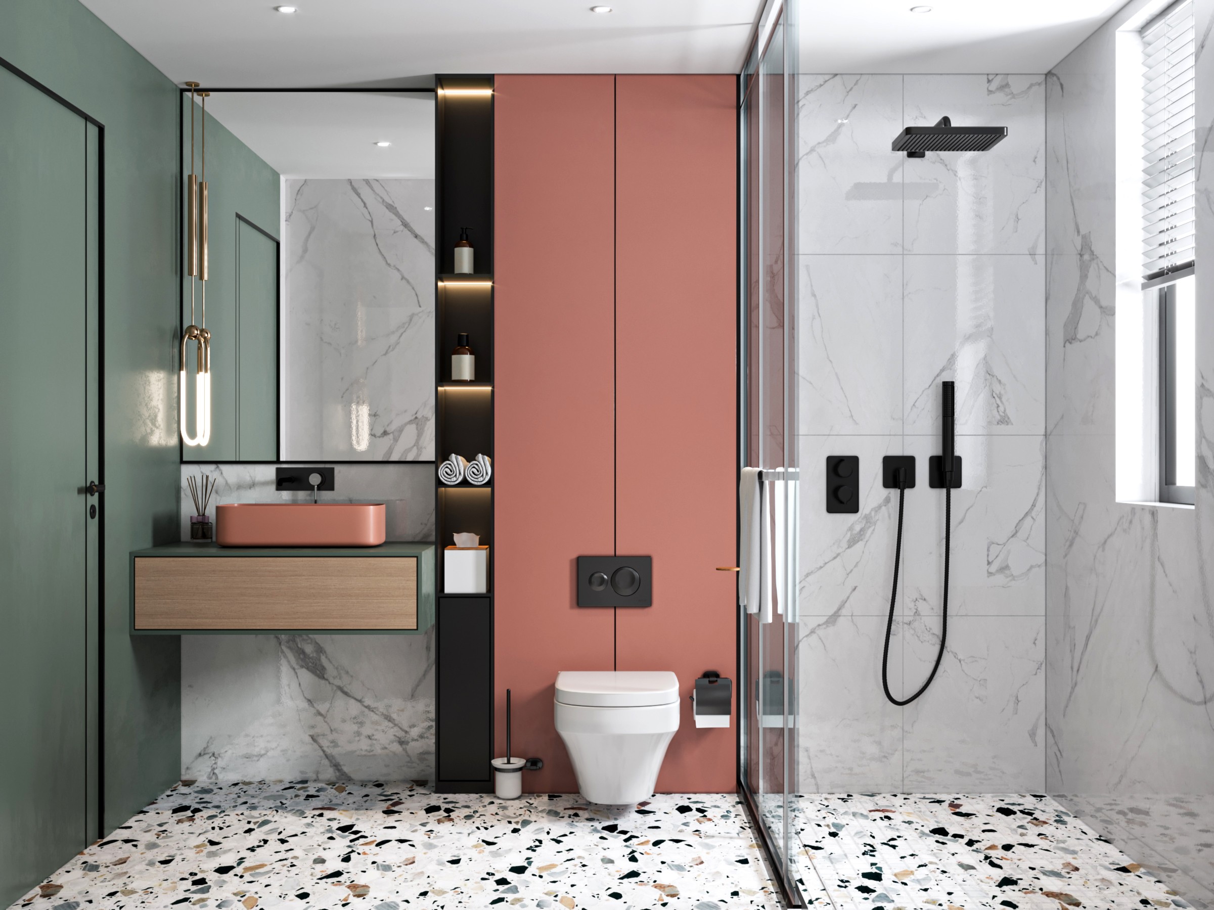 Vì sao cần chọn đúng vật liệu làm kệ tủ nhà tắm?